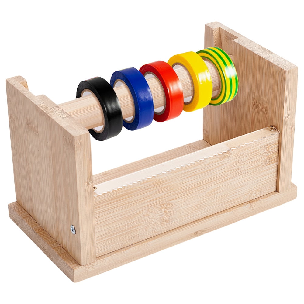 1set Wood Masking Tape Dispenser Craft Tape Dispenser Wood Adhesive Tape Dispenser Multi Roll Tape Dispenser Tape Cutter
