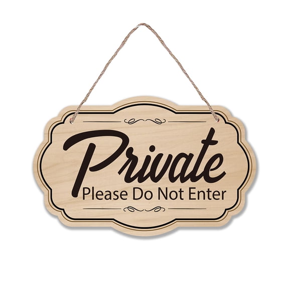 1set Wood Please Do Not Disturb Hanging Wall Decorations with Jute Twine Rectangle with Word Treatment in Progress Word 300x170x5mm