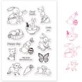 thumbnail image 1 of 1sheet Animals and Butterflies Silicone Clear Stamps Sheep Rabbit Transparent Stamps, 1 of 9