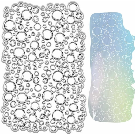 1sheet Bubbles Background Clear Stamps Summer Sea Water Texture Dots Silicone Stamp Transparent Rubber Reusable Postmark Stamps Seal for Journaling Craft Scrapbooking Card Making Decoration Supplies