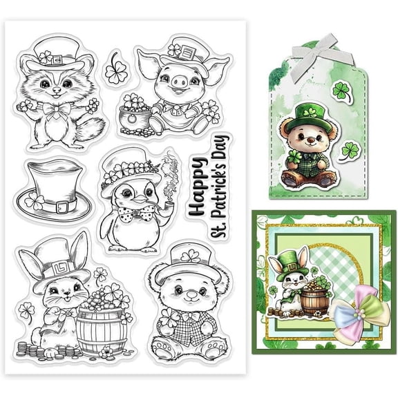 1sheet Custom PVC Plastic Clear Stamps for Scrapbooking Photo Album Decorative Cards Making Animals 160x110x3mm
