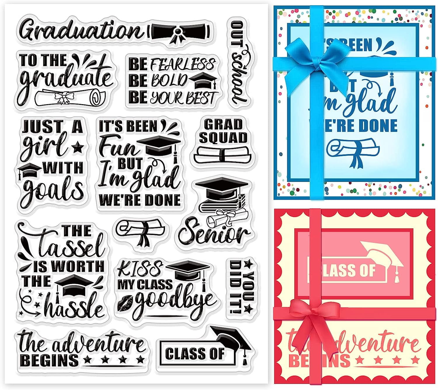 1sheet Decorative Clear Stamps Graduation Silicone Stamp Inspiring ...