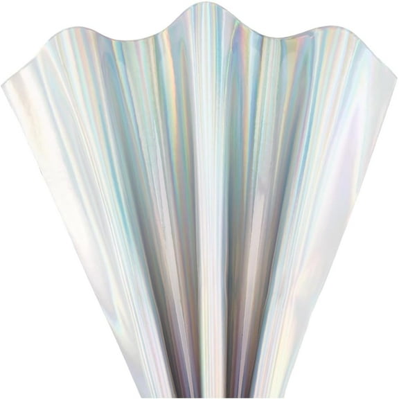 1sheet Laser Imitation Leather Fabric Clothing Accessories White 135x30x0.06cm