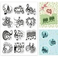 thumbnail image 1 of 1sheet Music Clear Stamp Note Silicone Clear Stamp Various Note Rubber Stamp for Scrapbook Journal, 1 of 4