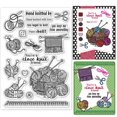 thumbnail image 1 of 1sheet PVC Plastic Stamps for DIY Scrapbooking Photo Album Decorative Cards Making Stamp Sheets Sewing Theme Pattern 160x110x3mm, 1 of 8