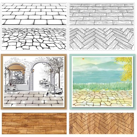 1sheet PVC Plastic Stamps for DIY Scrapbooking Photo Album Decorative Cards Making Stamp Sheets Tile Pattern 16x11x0.3cm DIY