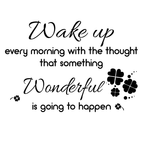 1sheet PVC Quotes Wall Sticker Black 40x55cm