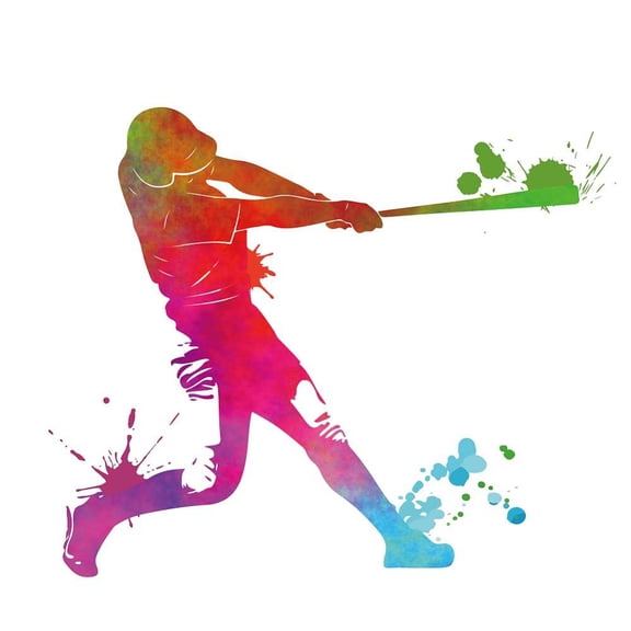 1sheet PVC Wall Stickers Wall Decoration Baseball 1180x390mm