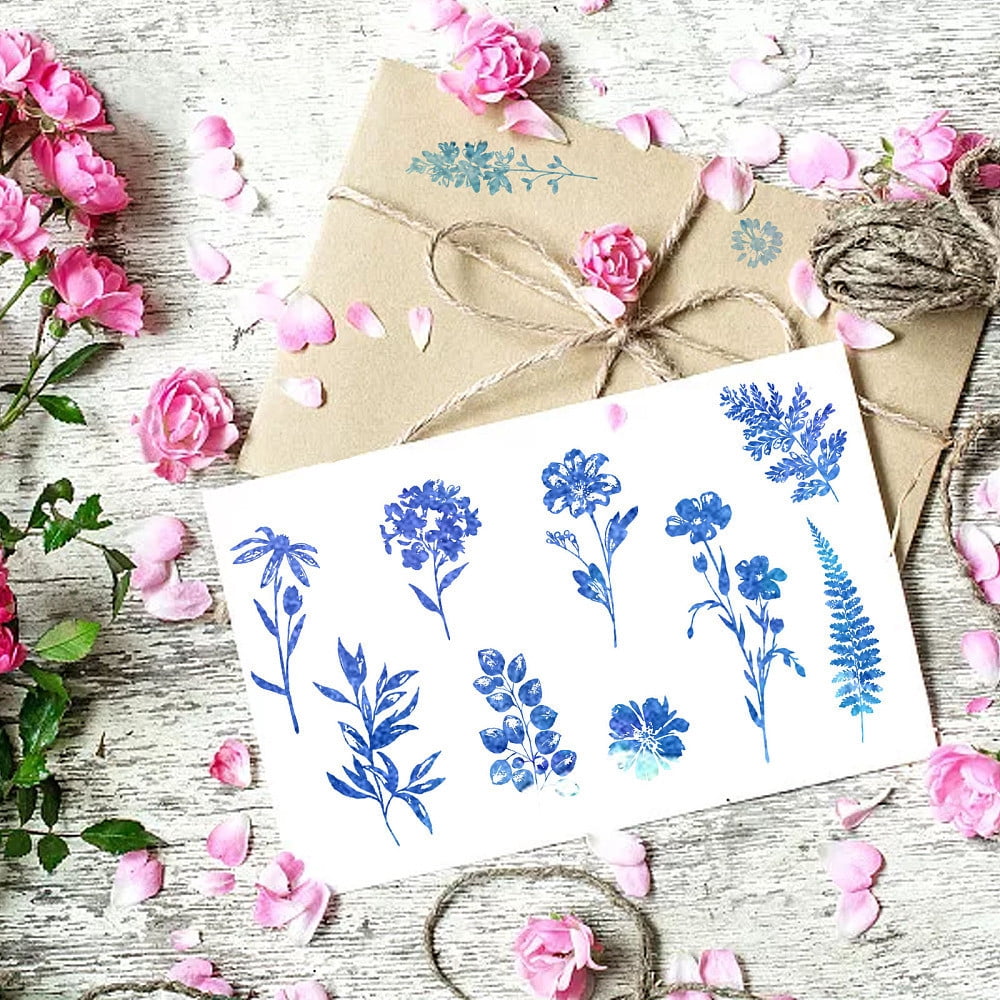 1sheet Plant Silhouette Clear Stamps for Scrapbooking Leaves Flowers ...