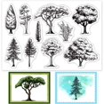 thumbnail image 1 of 1sheet Various Trees Clear Stamp Landscape Silicone Clear Stamp Natural Plant Rubber Stamps, 1 of 8