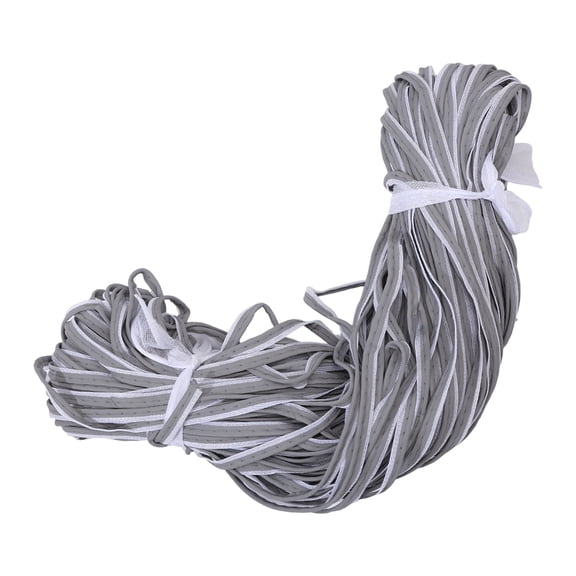 1skein 110 Yards Silver Reflective Piping Fabric Strip 1/4 inch Reflective Cotton Ribbons Clothing Sewing Trim for Clothing Fabric Strip Edging Braid Trim Sew