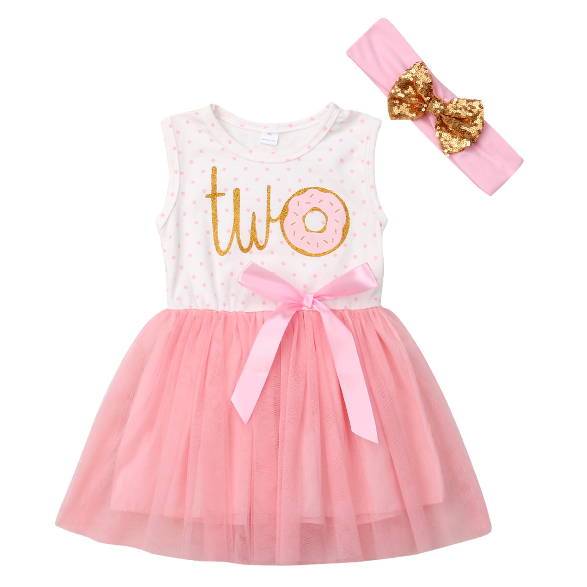 1st 2nd 3rd Birthday Outfits Baby Girl One Year Old Dress Princess