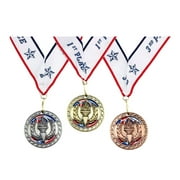 1st 2nd 3rd Place Victory Award Medals - 3 Piece Set (Gold, Silver, Bronze) - Includes Ribbon
