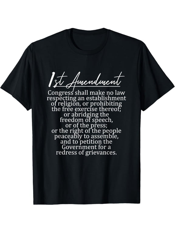 1st Amendment U.S. Constitution Support Freedom Of Speech T-Shirtmen and women can wear, black, white, gifts.S,M,L,XL,2XL,3XL,21XL