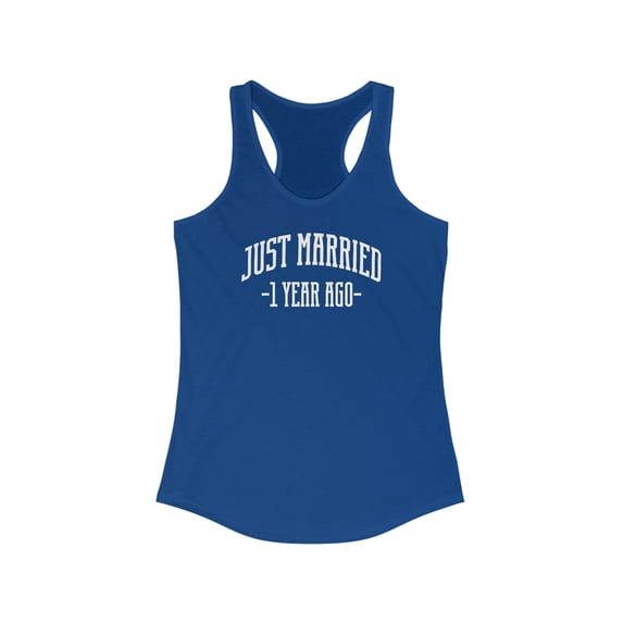 1st Anniversary 1 Year Wedding Married Tank Top Gift Shirt Women Sleeveless