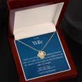 thumbnail image 1 of 1st Anniversary Gift for Wife, To My Wonderful Wife Silver Love Knot Pendant Necklace, Gift for Wife, To My Wife Necklace, Military Wife, 1 of 5