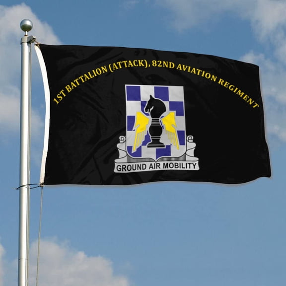 1st Battalion (Attack), 82nd Aviation Regiment 82nd Airborne Division US Army Flag 3x5Feet Outdoor Indoor Decoration Flag with Brass Grommets