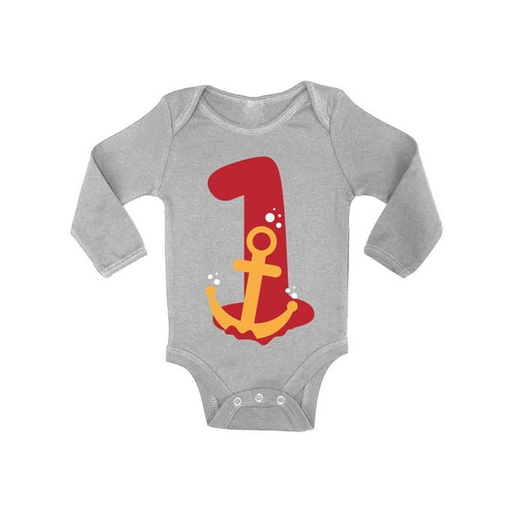 12 Months Baby Birthday - Cute Baby Boy Baby Girl Shirt - Summer Anchor Bodysuit