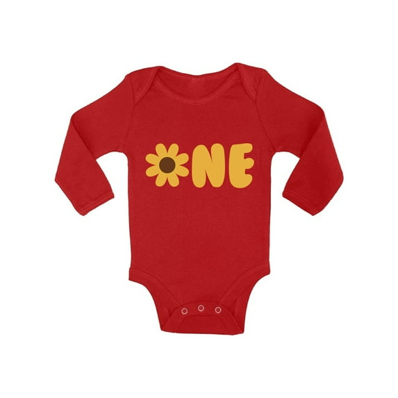 1st Birthday Baby Girl - Cute Baby Boy Baby Girl Shirt - Sunflower Bodysuit