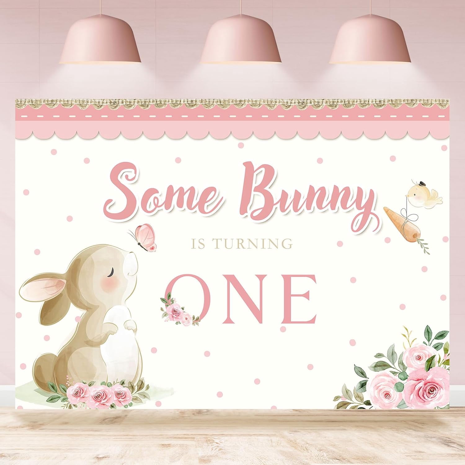 Some Bunny Easter Egg Custom 1st Birthday Backdrop