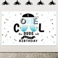 thumbnail image 1 of 1st Birthday Backdrop for Boy, One Cool Dude 1st Birthday Decorations Backdrop, One Cool Dude Banner Sunglass Theme Banner Photo Studio Props, 1 of 3