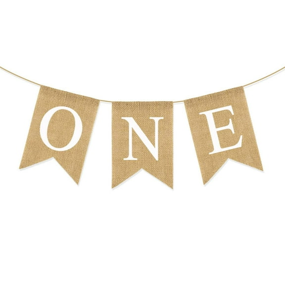 1st Birthday Banner Decorations Jute Hanging Bunting Garland Party Supplies For Indoor And Outdoor Birthday Parties