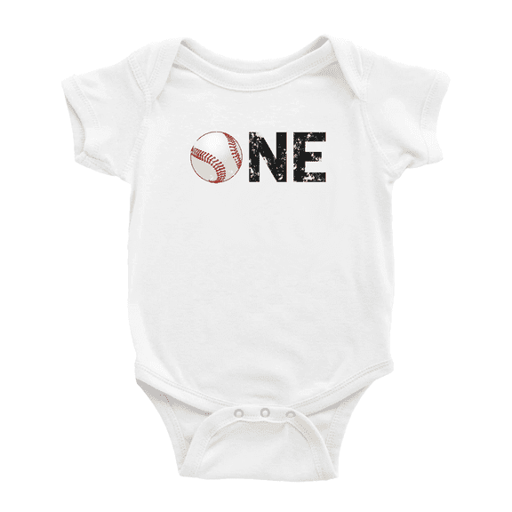 1st Birthday Baseball Baby First Birthday Cute Baby Boy Girl Clothing Bodysuits