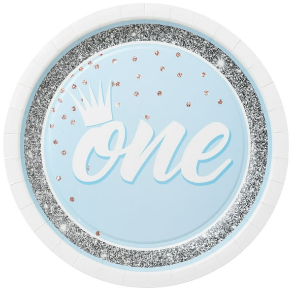 1st Birthday Blue 9" Plate (8 Count)