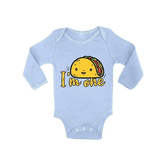 1st Birthday Baby Romper - Cute Baby Boy Baby Girl Shirt - Taco Bodysuit