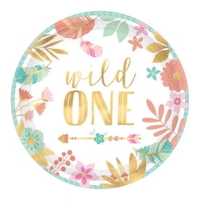 1st Birthday 'Boho Girl Wild One' Small Paper Plates (8ct)