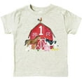 thumbnail image 1 of 1st Birthday Boy Outfit Farm Animal First Birthday Shirt for Baby Boy Natural Heather Shirt 12 Months, 1 of 2