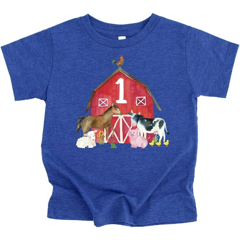 1st Birthday Boy Outfit Farm Animal First Birthday Shirt for Baby Boy  Vintage Royal Shirt