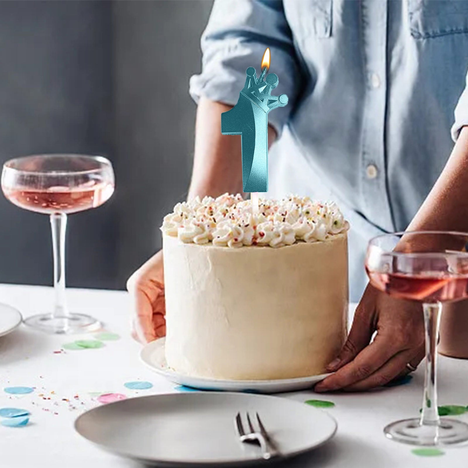 1st Birthday Cake Topper Girl Floral Cake Toppers for Girls Little Cake