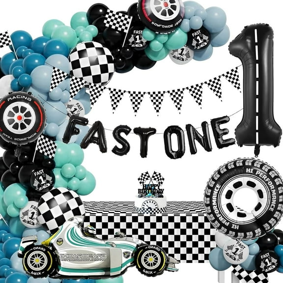 1st Birthday Decorations for Boys, Racing Cars Theme Party Decorations, First Birthday Decoration Boy Car, Fast One Decorations Kids