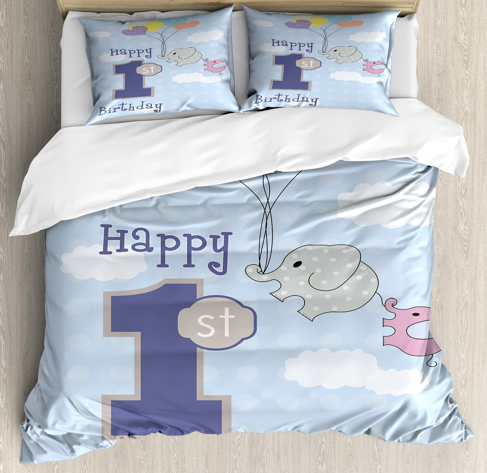 Birthday Pattern Print Duvet Cover Bedding Set