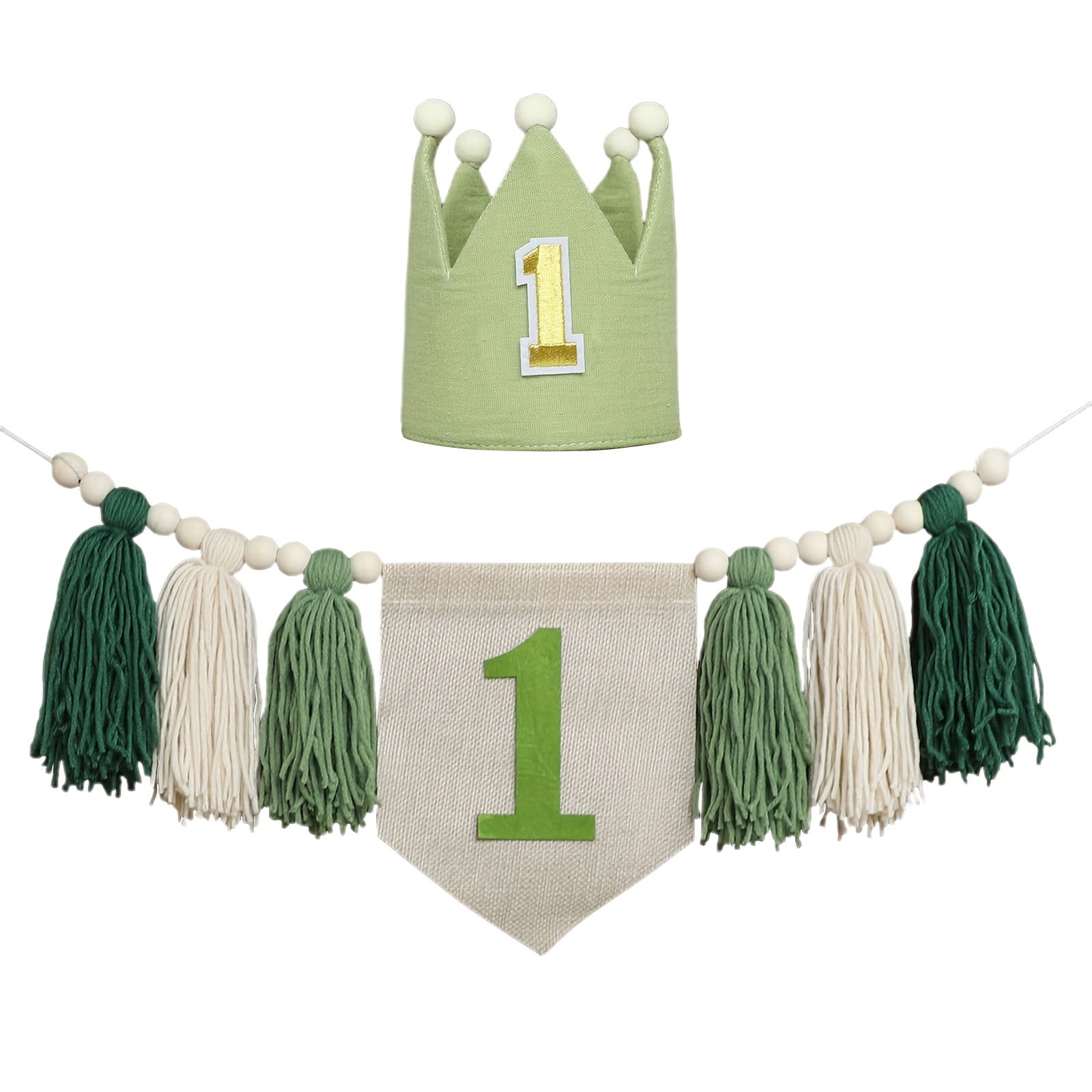 Soccer 1st Birthday High Chair Banner - Sports Theme Banner For Boy's Cake Smash, Soccer Party Decorations