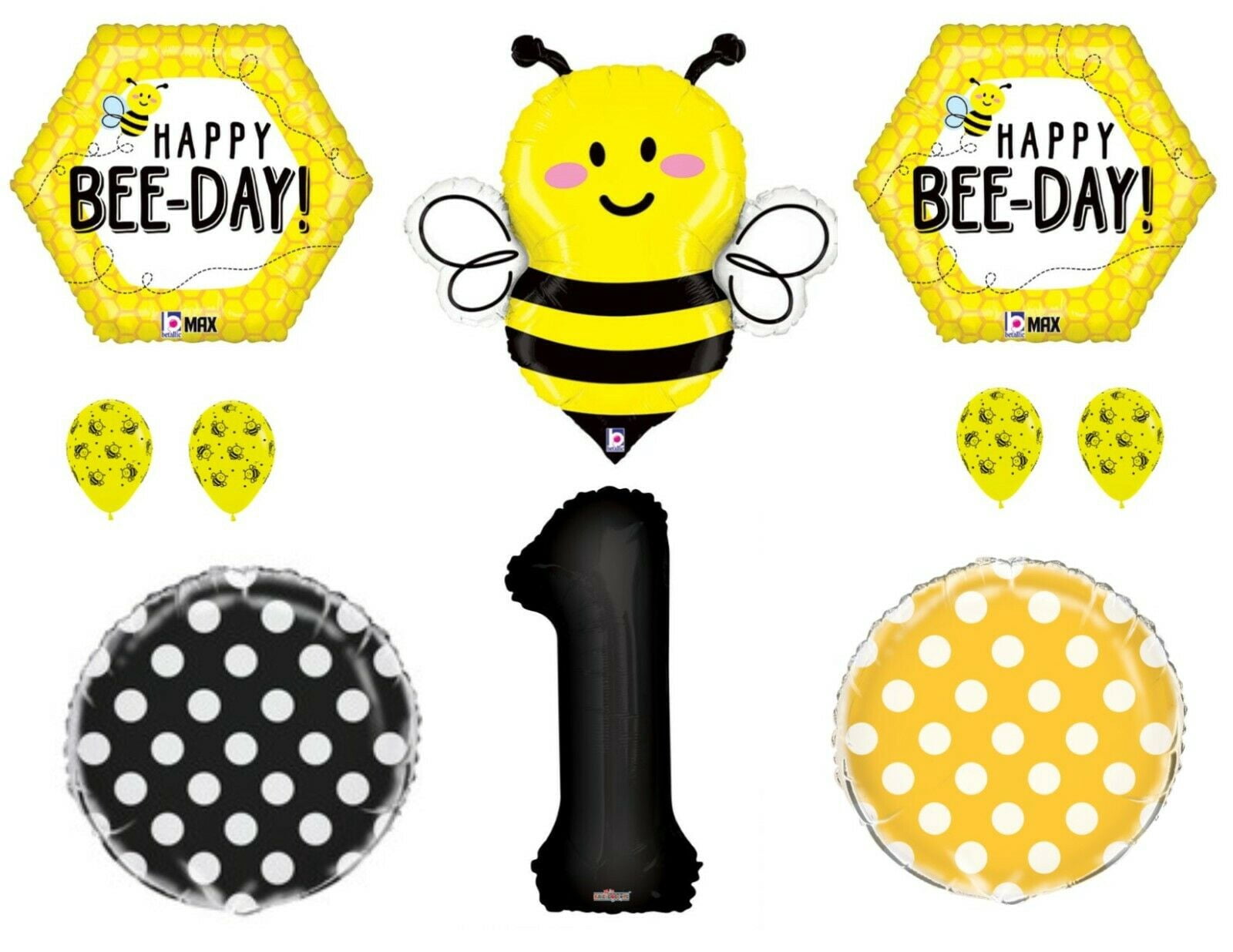 1st Birthday Party Bee Day Bumblebee Balloons Decorations Supplies ...