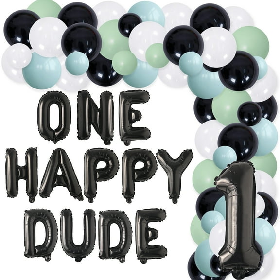 Joymemo 1st Birthday Party Decorations Kits for Boys, Blue