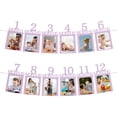 thumbnail image 1 of 1st Birthday Photo Banner Decorations from 1 to 12 Months Pink 12 Pieces, 1 of 6