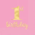 thumbnail image 1 of 1st Birthday 'Pink and Gold' Premium Lunch Napkins (16ct), 1 of 2