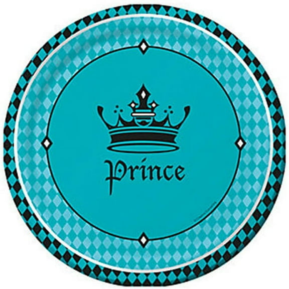 1st Birthday 'Royal Prince' Large Paper Plates (8ct)