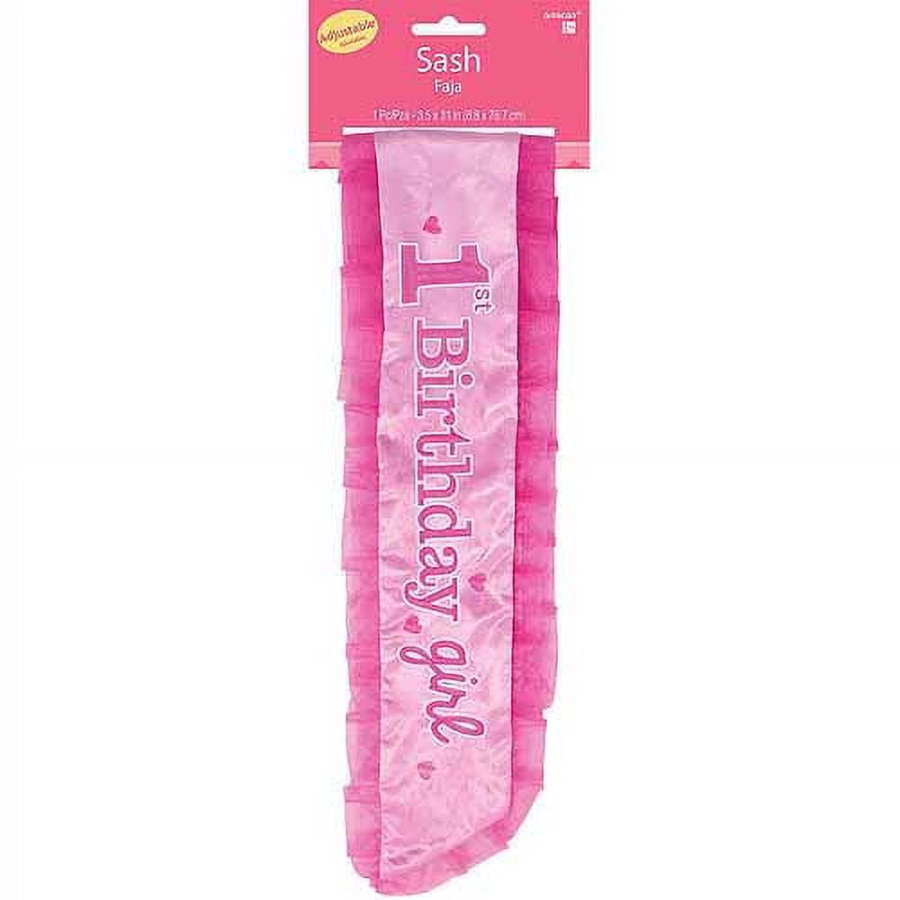 1st Birthday Sash, Pink Party Favors