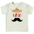 thumbnail image 1 of 1st Birthday Uno Shirt Fiesta Themed First Birthday Sombrero Birthday Shirt Mustache Birthday Outfit for Baby Boy Natural Heather Shirt 12 Months, 1 of 2
