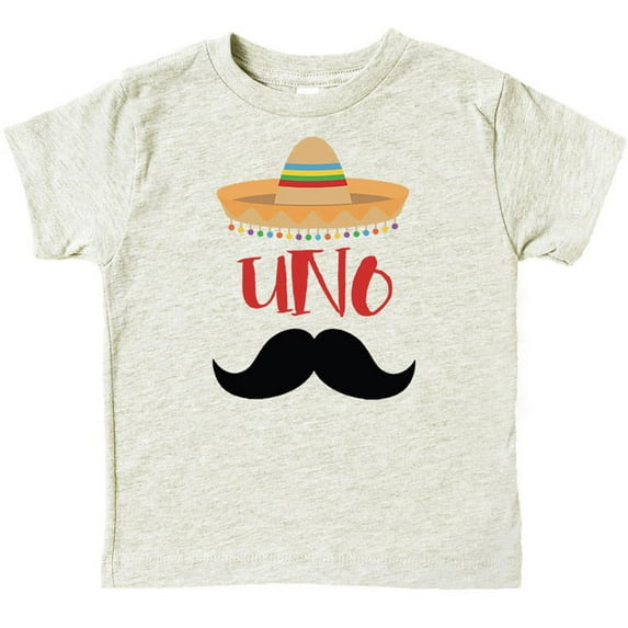 1st Birthday Uno Shirt Fiesta Themed First Birthday Sombrero Birthday Shirt Mustache Birthday Outfit for Baby Boy Natural Heather Shirt 12 Months