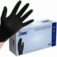 thumbnail image 1 of 1st Choice Black Nitrile Exam Gloves, Size Medium, 100 Count, Light-Duty, 1 of 6