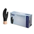 1st Choice Black Nitrile Gloves Box of 100 Large Gloves Disposable