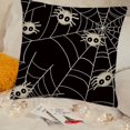 1st Day Of School Sign Skeleton Finger Pumpkin Pattern Linen Throw