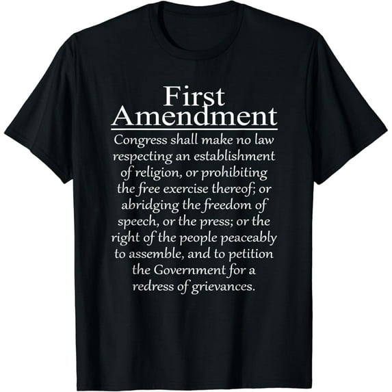 1st First Amendment U.S. Constitution Patriot US History T-Shirt