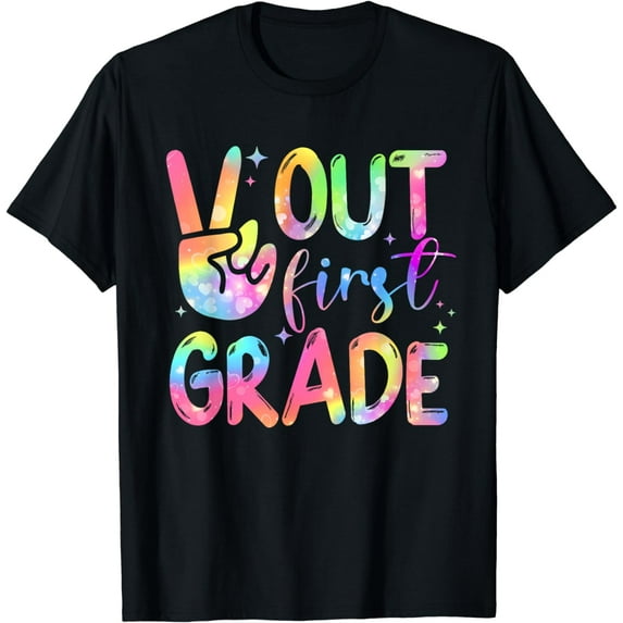 1st First Grade Peace Out Tie Dye Happy Last Day Of School T-Shirt