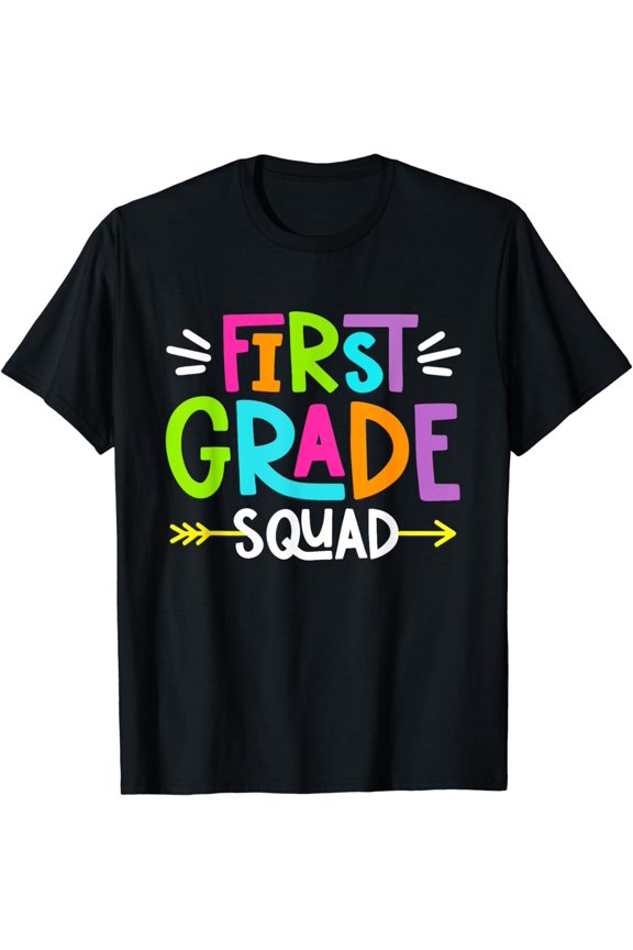 1st First Grade Squad Student Teacher Gift Back To School T-Shirt